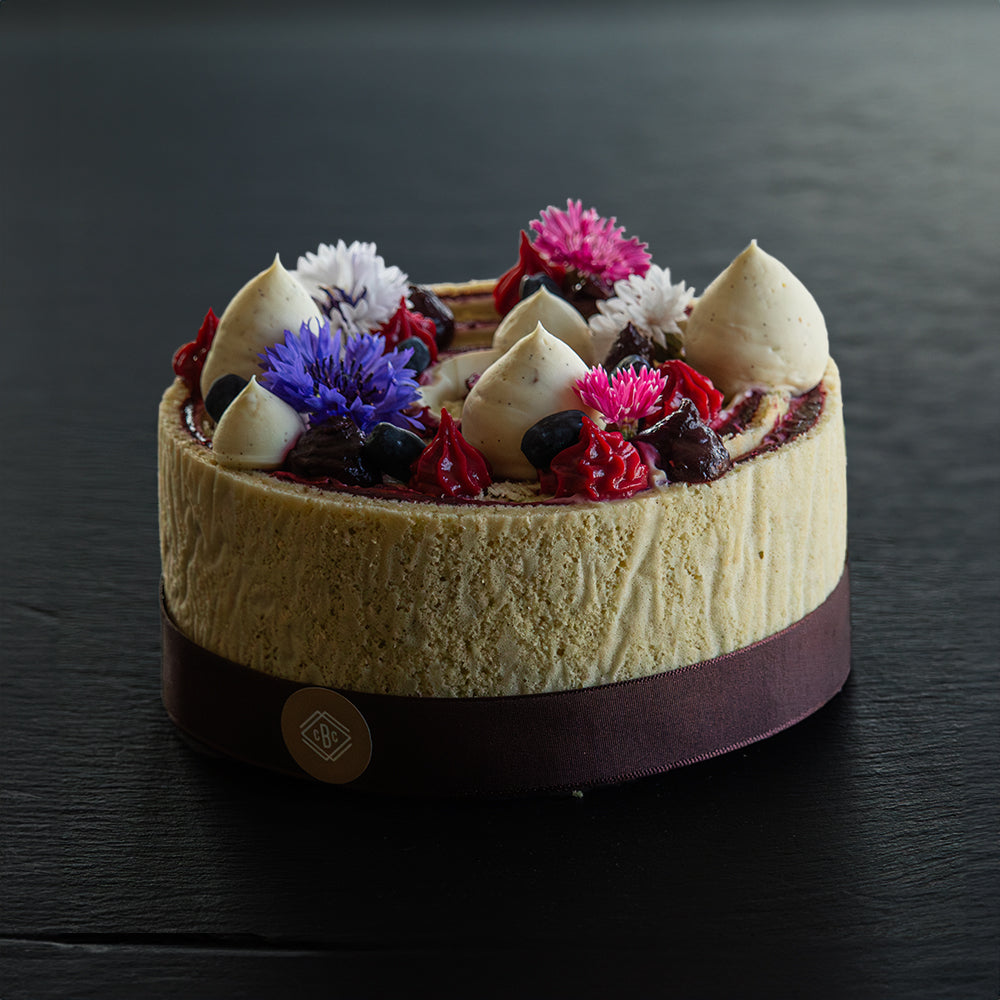 Roulé aux camerises et framboises