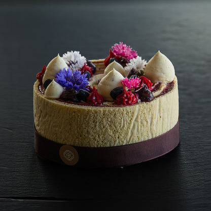 Roulé aux camerises et framboises